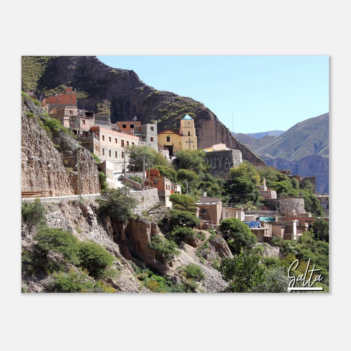Salta Argentina Travel Poster Colonial Architecture Print