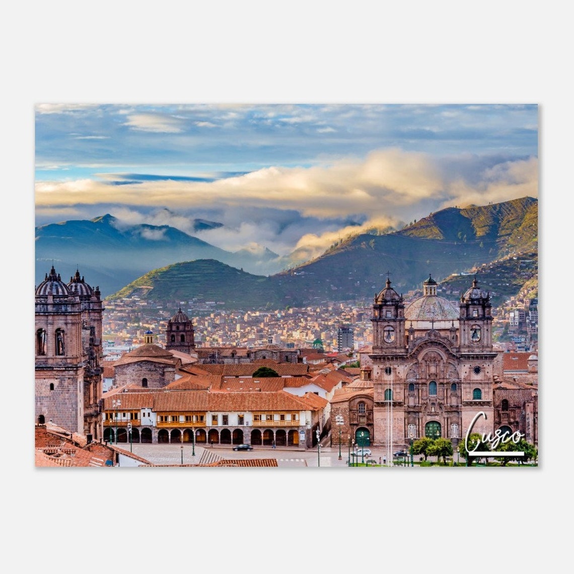 Cusco Peru Poster Plaza De Armas Cityscape Wall Art