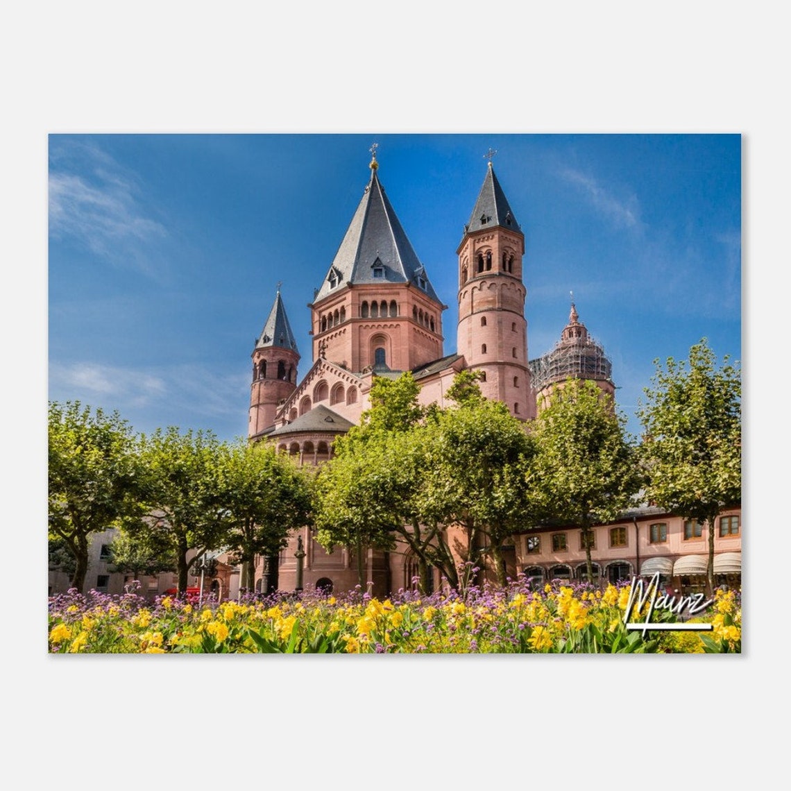 Mainz Cathedral Ancient Architecture Summer Photography Poster