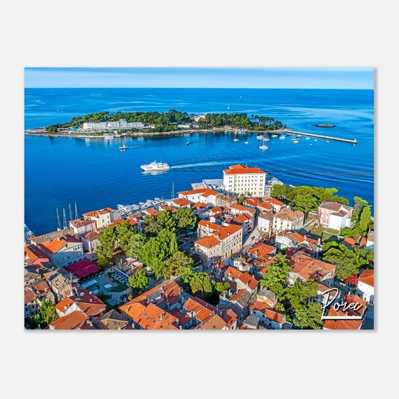 Porec Croatia Print Coastal Skyline Travel Photo