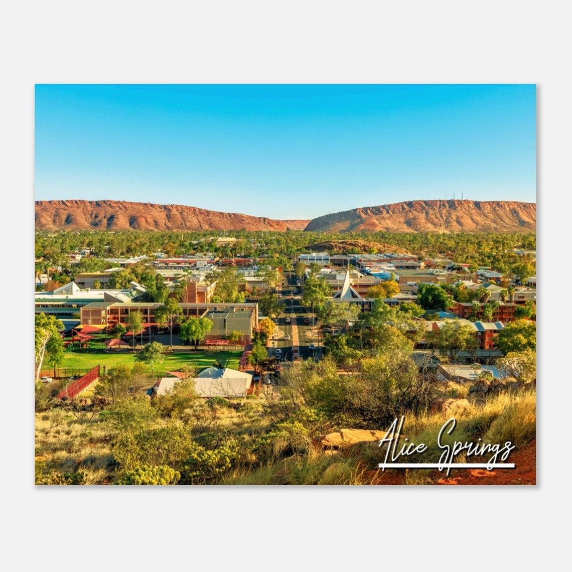 Alice Springs Travel Poster Australian Outback Home Decor
