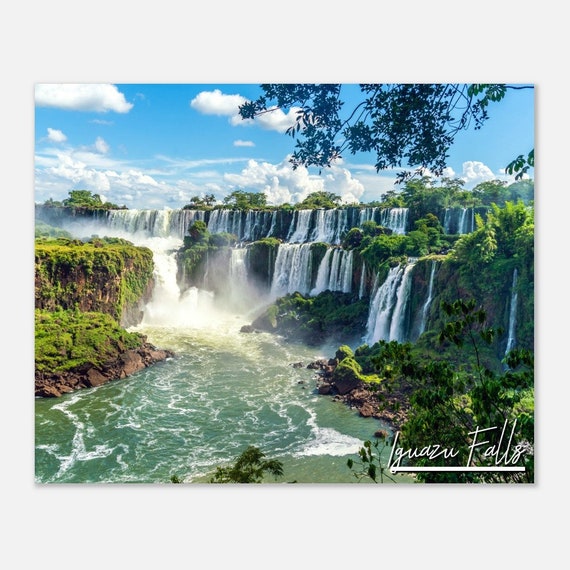 Iguazu Falls Argentina Poster Print Travel Photography Wall Art