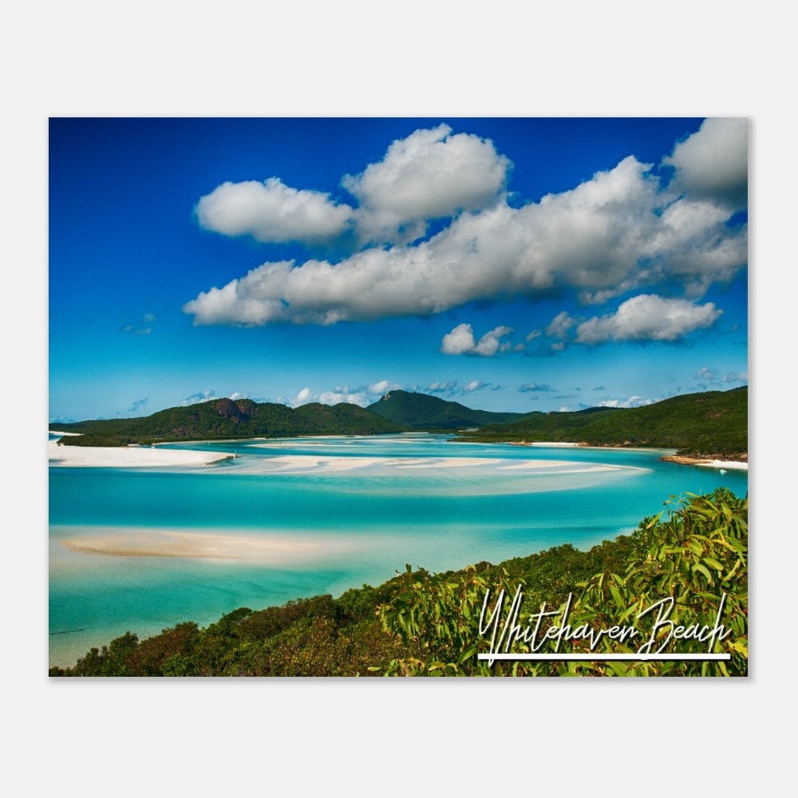 Whitehaven Beach Australia Turquoise Bay Whitsunday View Poster