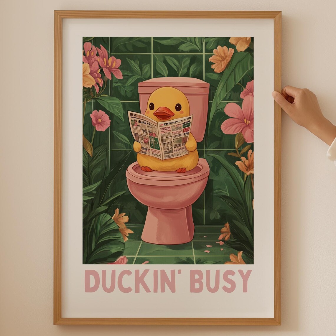Rubber Duck Lover Poster, Funky Bathroom Decor