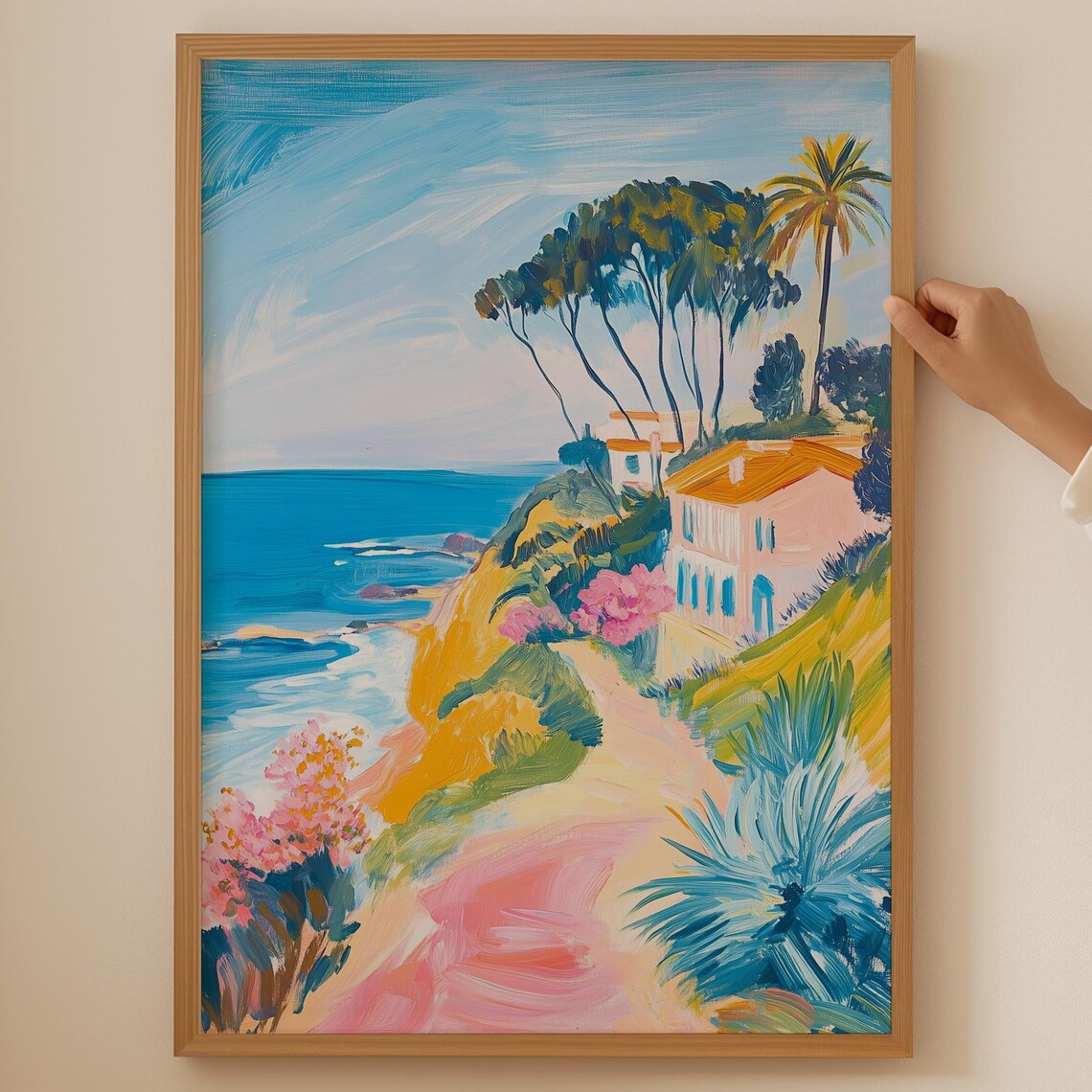 Abstract Italian Coastal Botanical Art Print