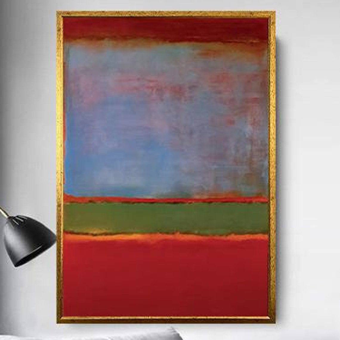 Bold Rothko Style Red Blue Green Color Field Abstract Art Poster - Image 5