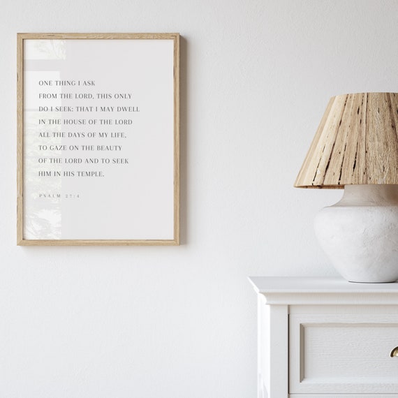 Psalm 274 Dwell In The House Of Lord Poster Modern Bible Verse Art Scripture Prints Christian Home