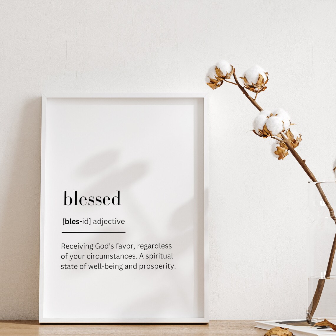 Blessed Definition, Christian Dictionary Art Print