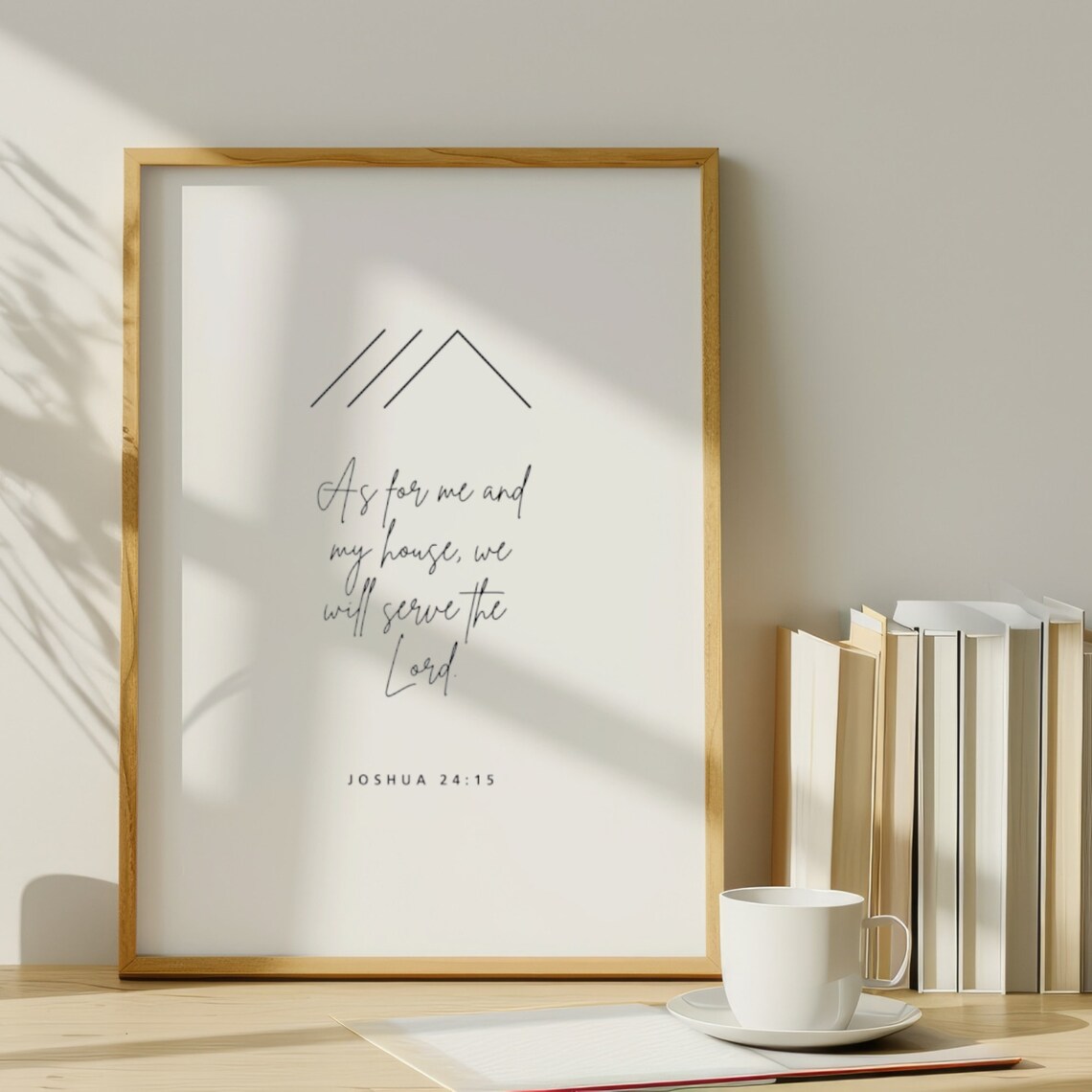 Joshua 2415, Modern Scripture Decor Art Print