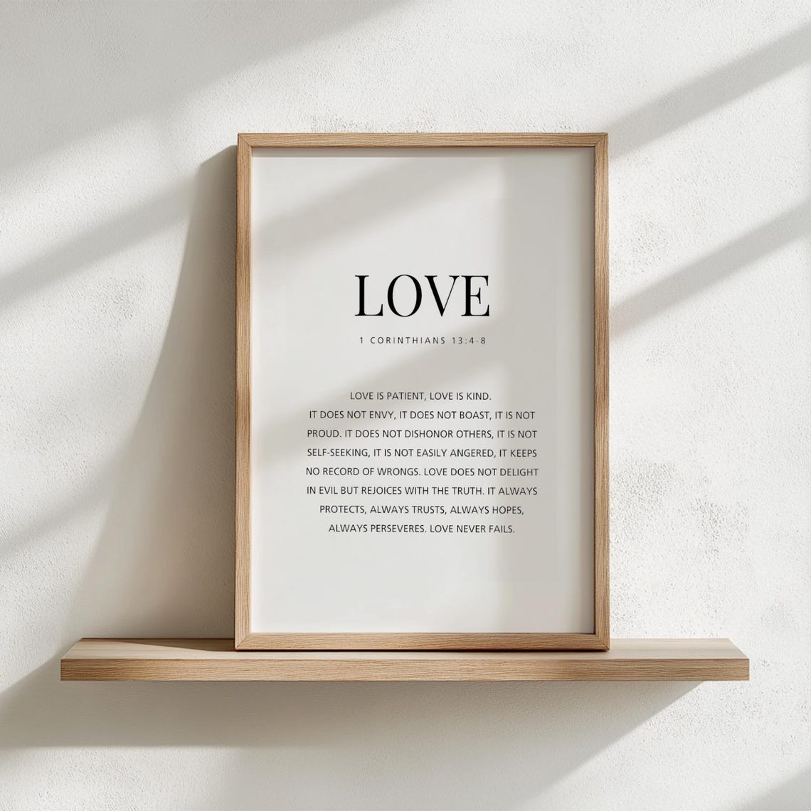 1 Corinthians 1348 Love Is Patient Kind Bible Verse Christian Print Home Decor Wedding