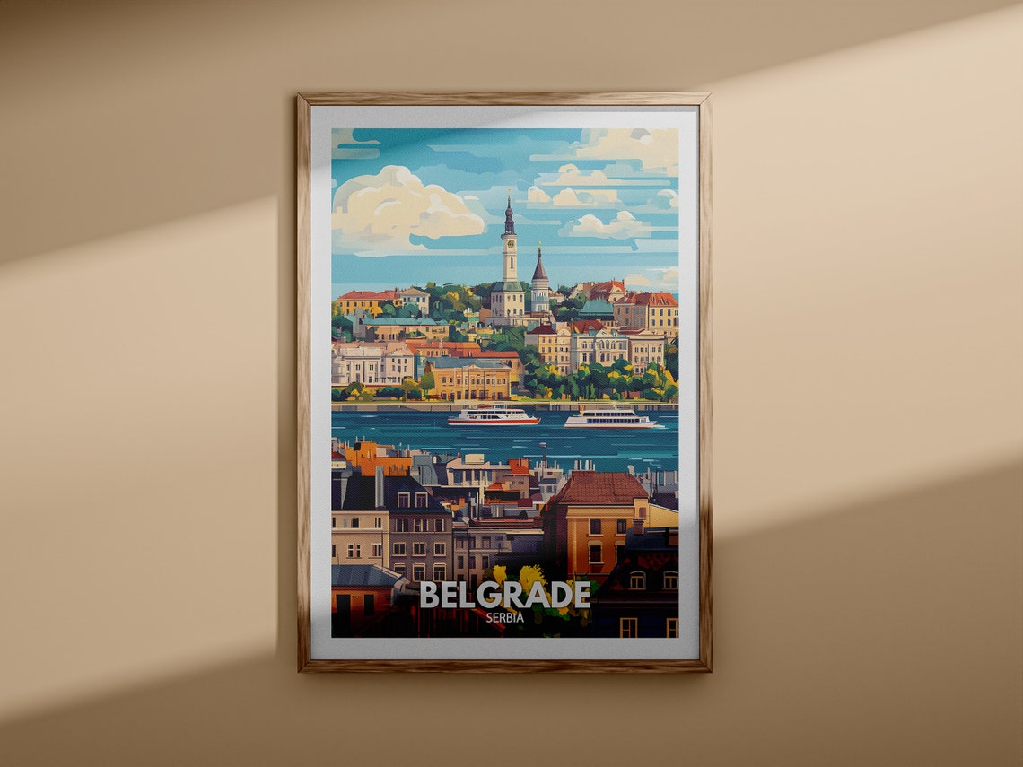 Belgrade Print Belgrade Travel Poster Serbia Wall Art Print Serbia Home Decor Travel Wall Art Decor Unique City Poster - Image 3