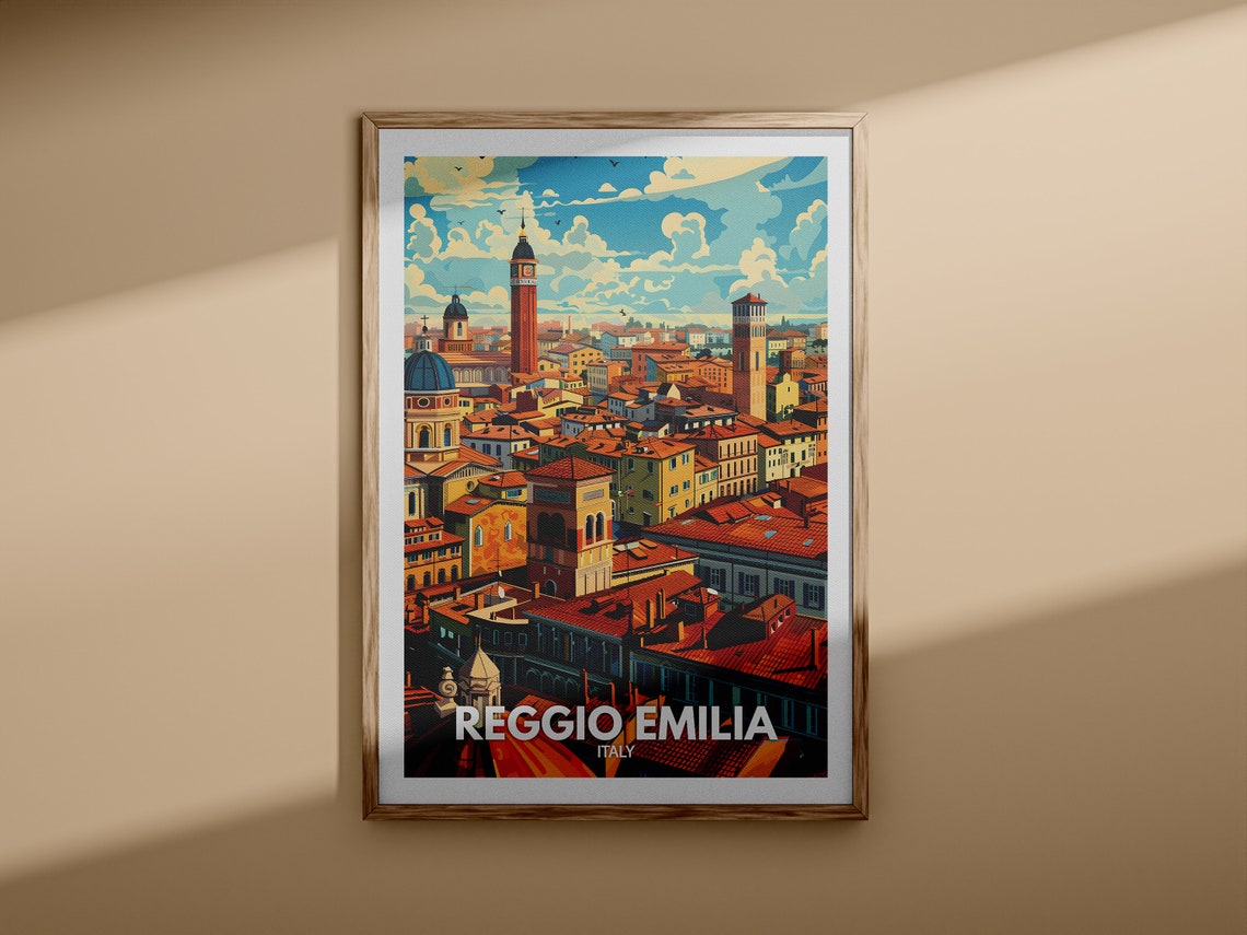 Reggio Emilia Print Reggio Emilia Travel Poster Italy Wall Art Print Italy Home Decor Travel Wall Art Poster Unique City Print - Image 3