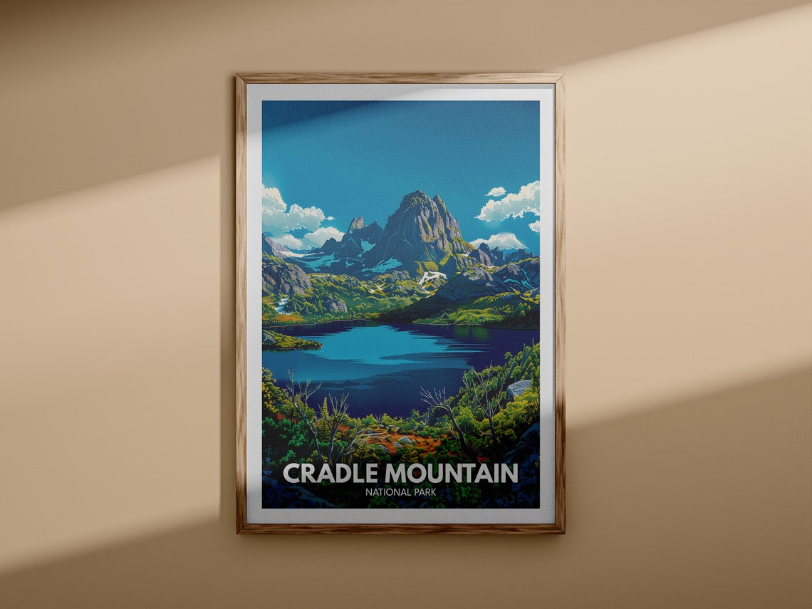 Cradle Mountain National Park Tasmania Lake View Travel Poster - Image 3