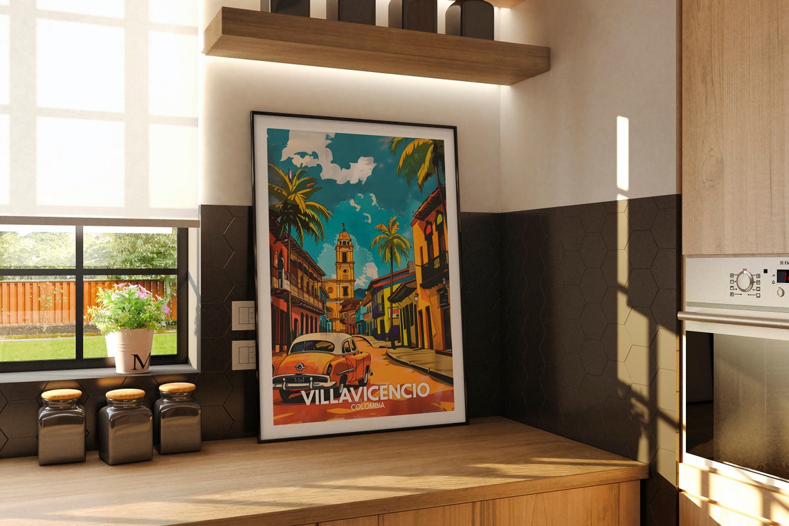 Villavicencio Print Villavicencio Travel Poster Colombia Wall Art Print Colombia Home Decor Travel Wall Decor Unique City Poster - Image 2