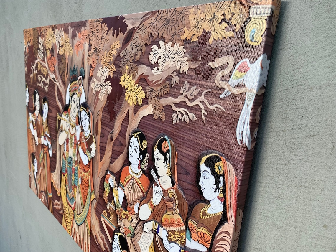 Radha Krishna Hindu Gods Artwork Reproduction