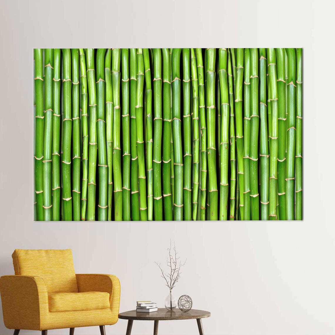 Green Bamboo Stalks Zen Forest Fresh Nature Photography Poster