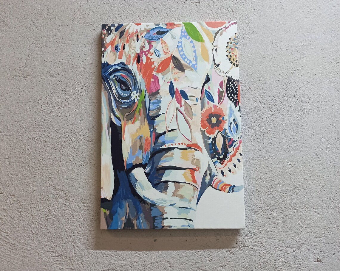 Elephant Painting Print, Contemporary Artwork