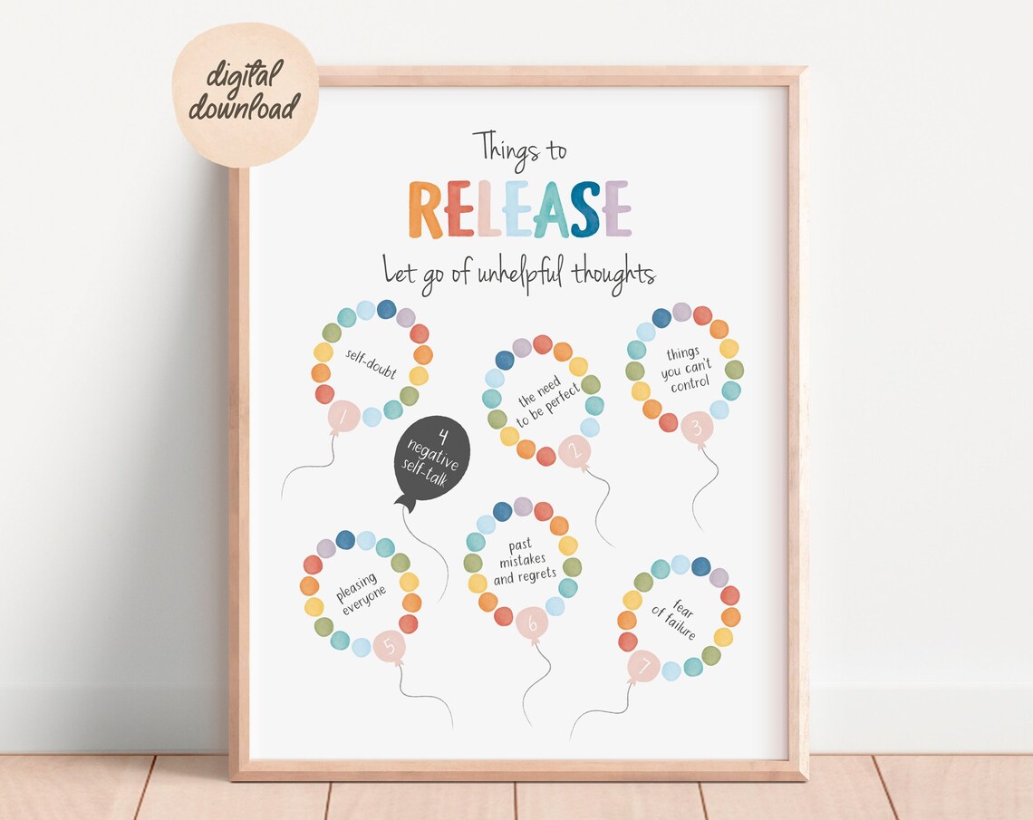 Therapist Office Decor CBT Coping Skills Mindfulness Poster