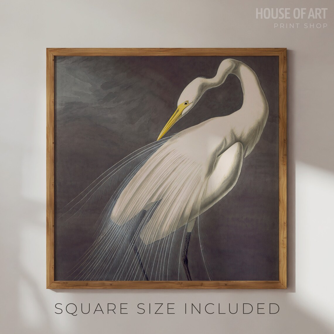 Audubon Great White Heron Vintage Bird Illustration Art Print - Image 2