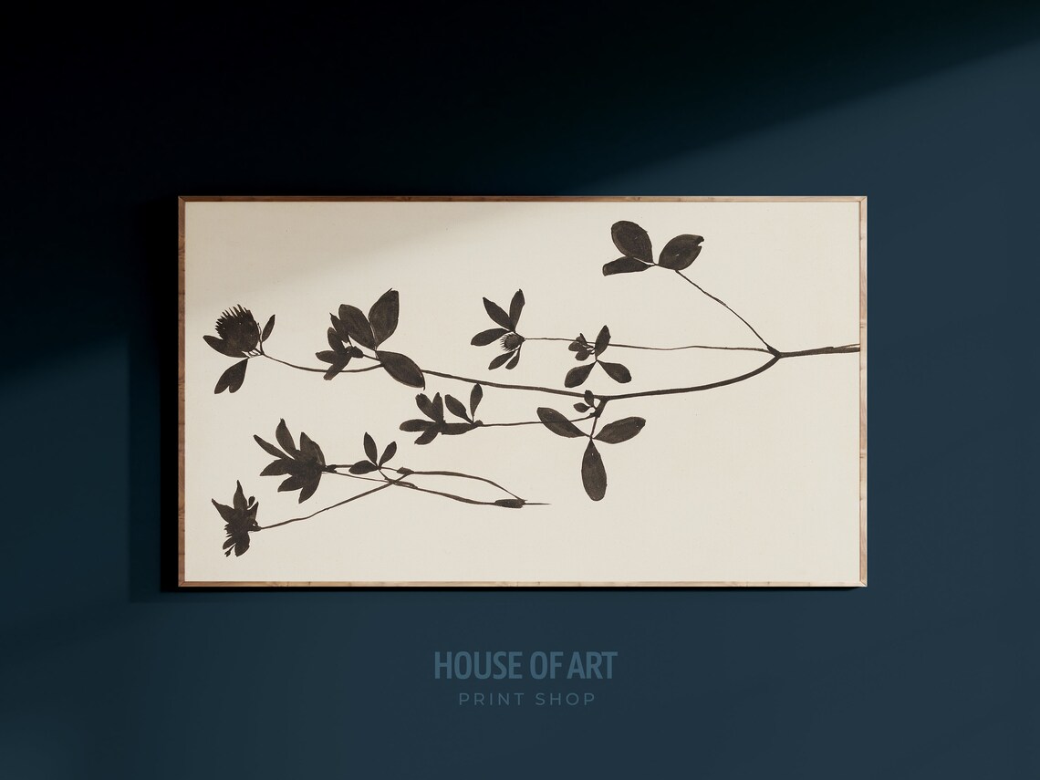 Vintage Abstract Flowers Botanical Art Print - Image 3