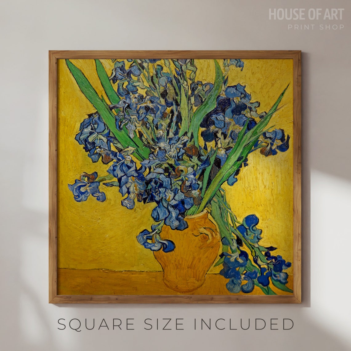 Irises Wall Art Bouquet Of Flowers Oil Painting Famous Artwork Purple Flowers Art Vibrant Gallery Wall Print Wall Art - Image 2