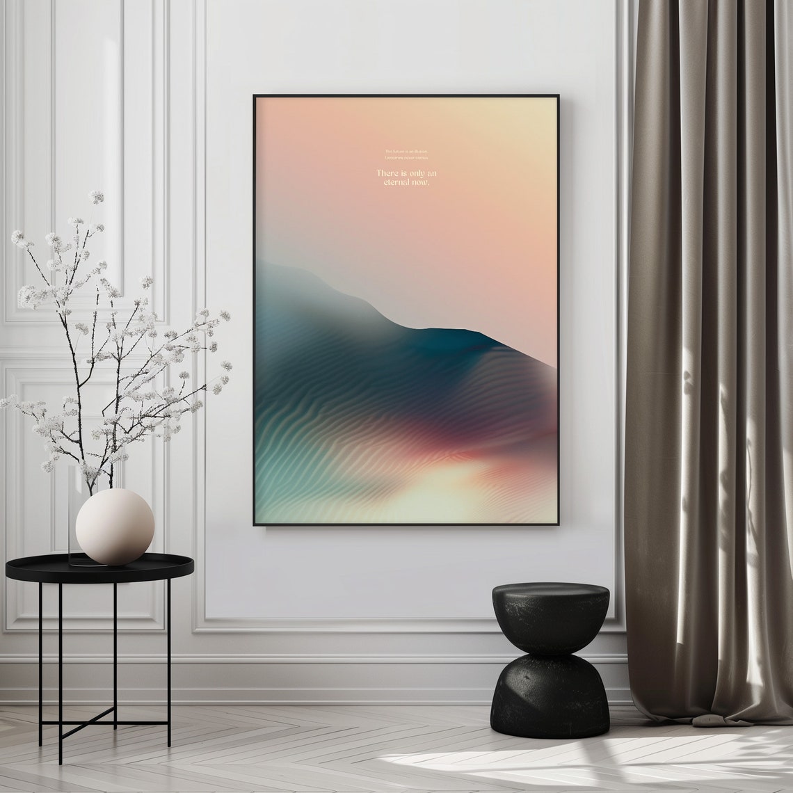 Eternal Now Quote Over Abstract Ocean Ripple Wave Texture Poster - Image 5