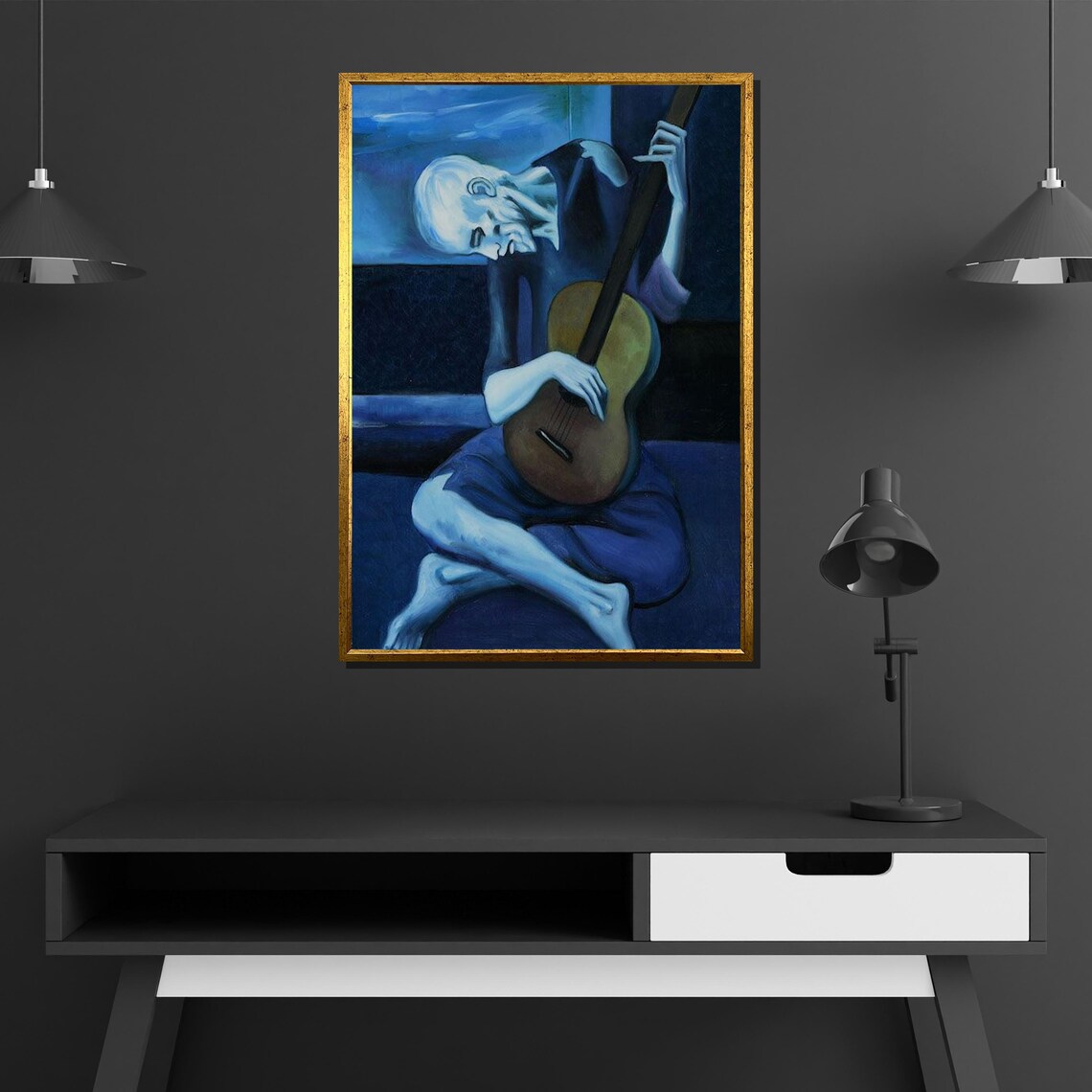 Pablo Picasso The Old Guitarist Blue Period Blind Musician Poster - Image 4