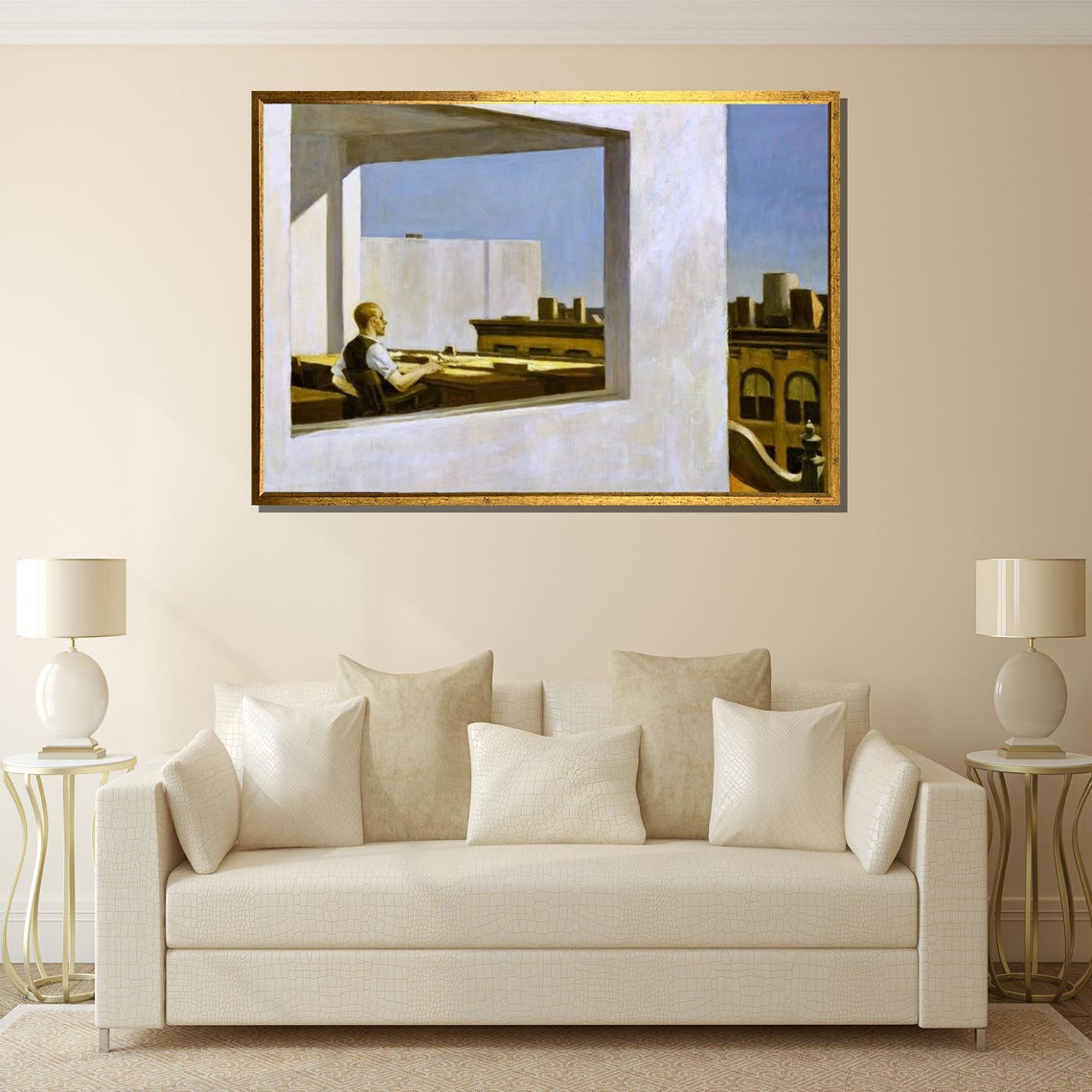 Edward Hopper Office In A Small City Window Solitude Painting Poster - Image 4