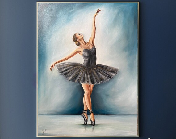 Ballet Dancer Oil Painting, Ballet Wall Art Print