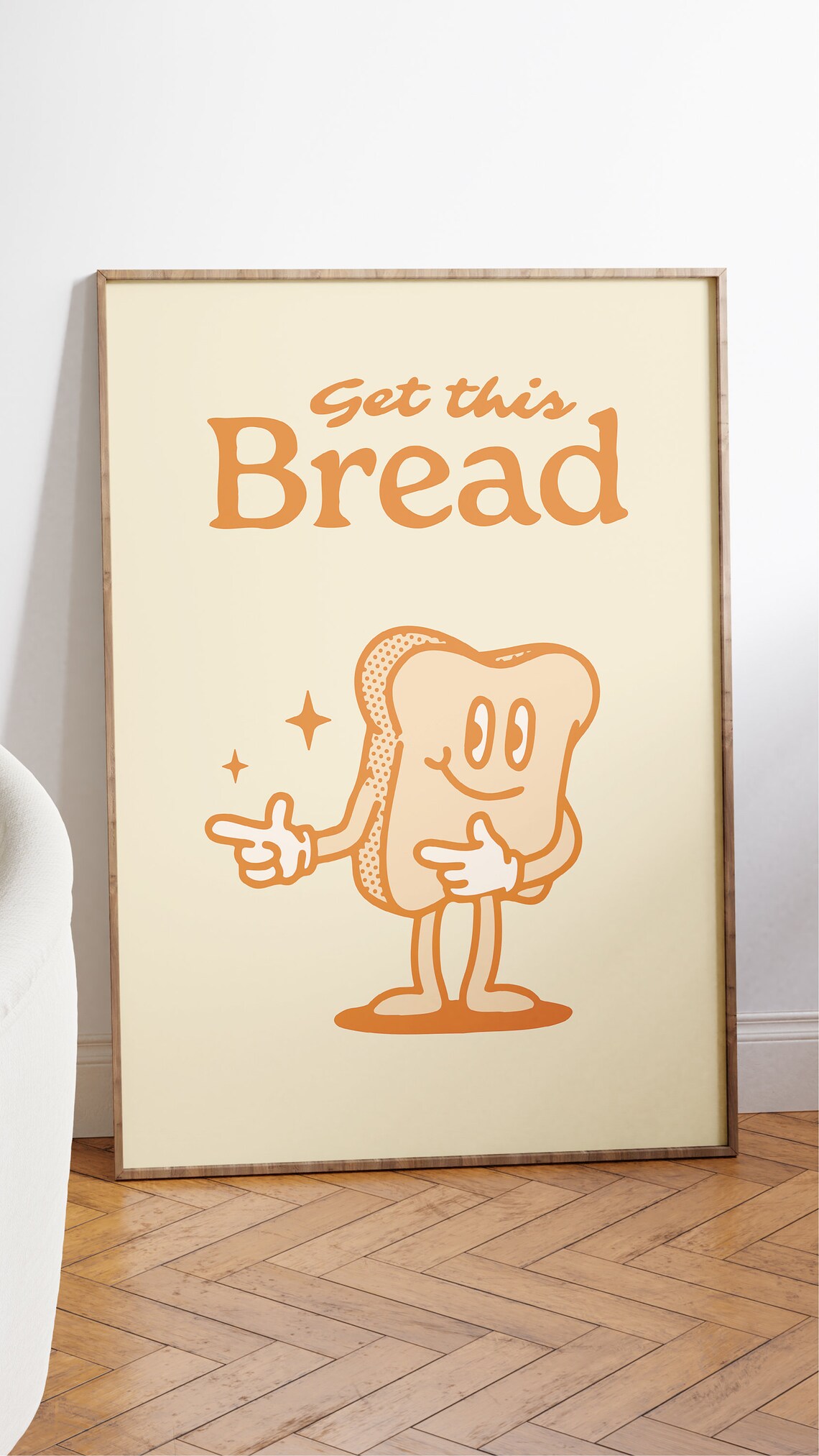Get This Bread Retro Motivational Quote Art Print - Image 2