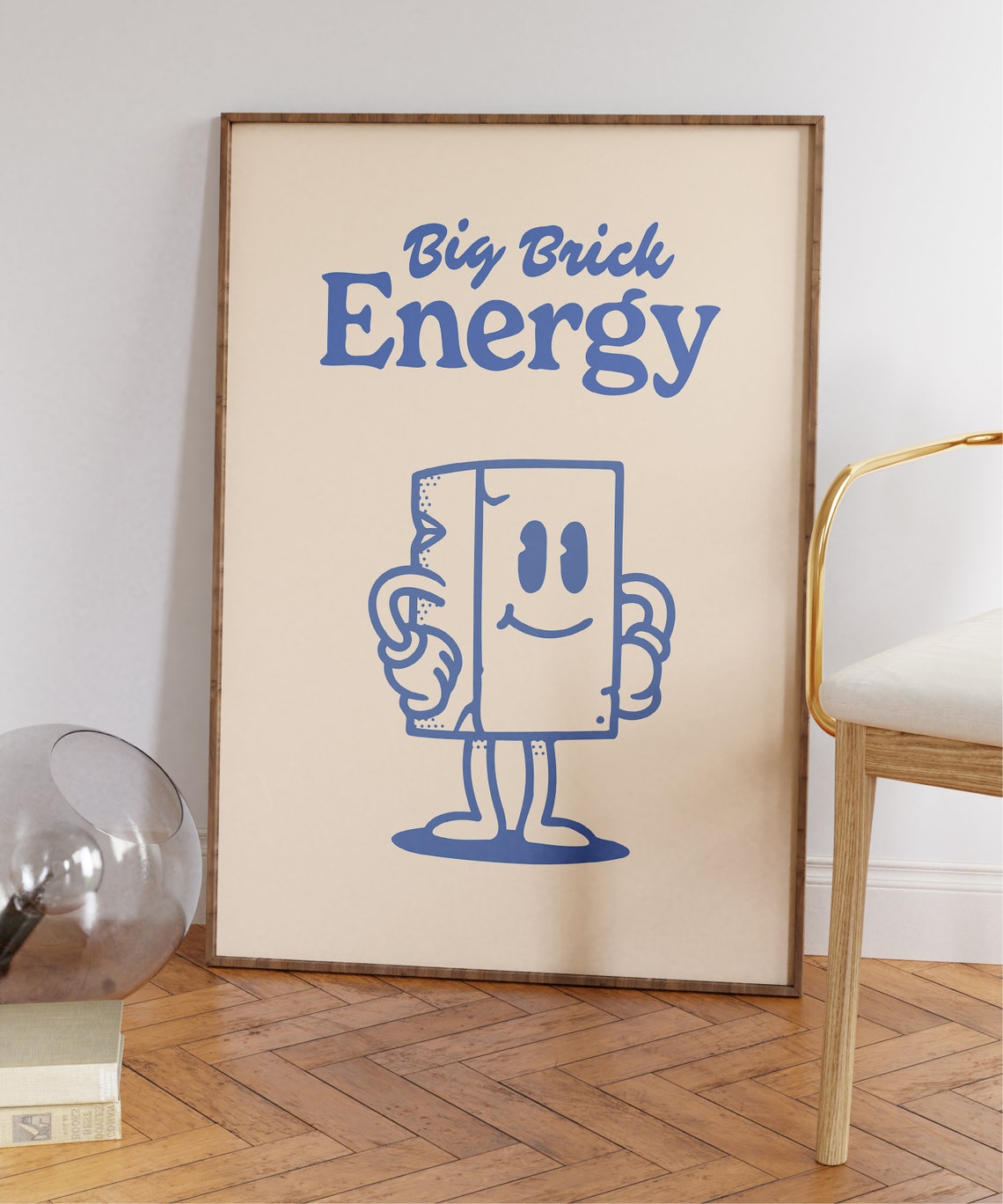 Big Brick Energy Poster Retro Character Print Funny Quote Wall Art Quirky Wall Decor Trendy Printable Wall Art Retro - Image 3