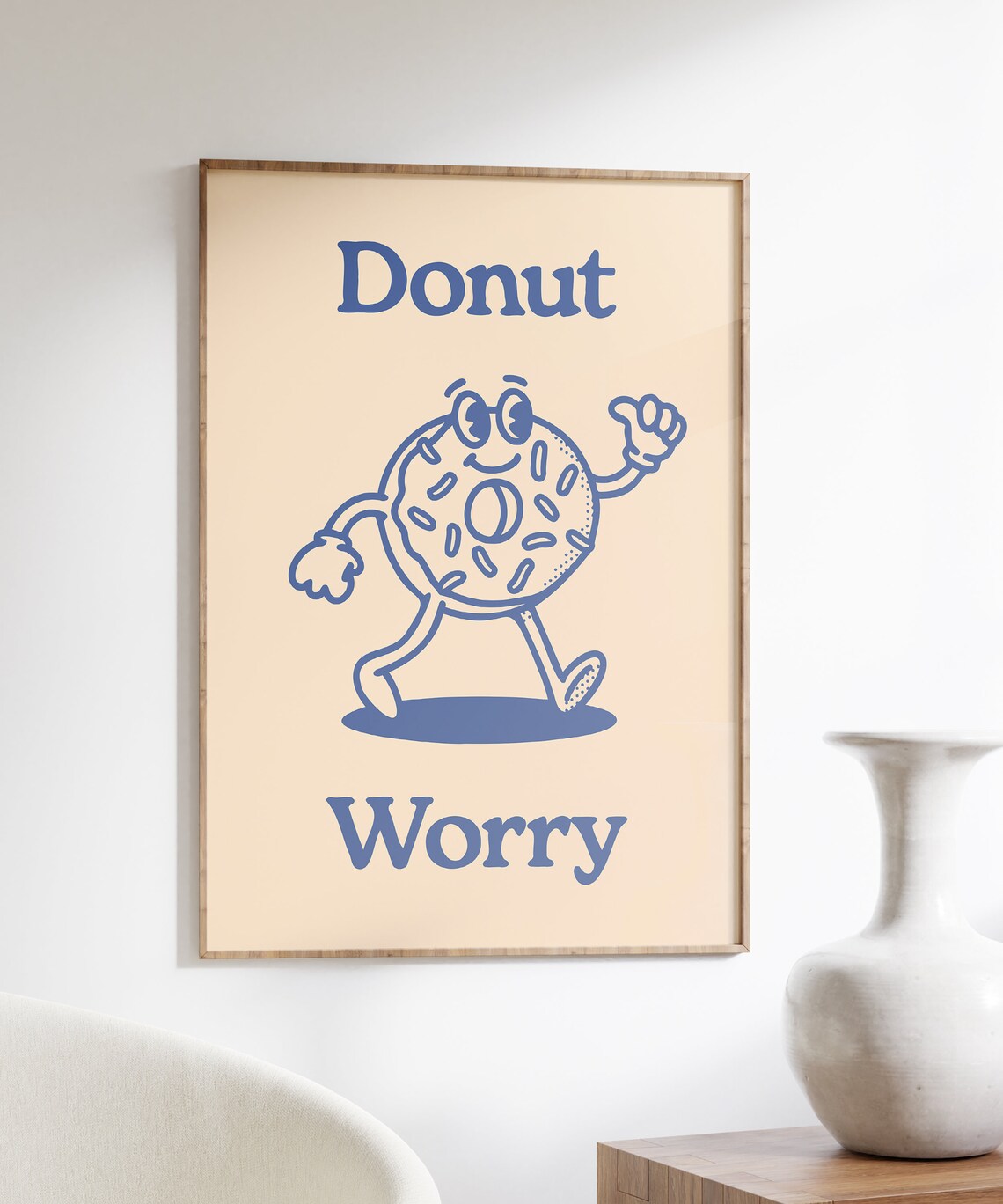 Donut Themed Retro Motivational Art Print - Image 4