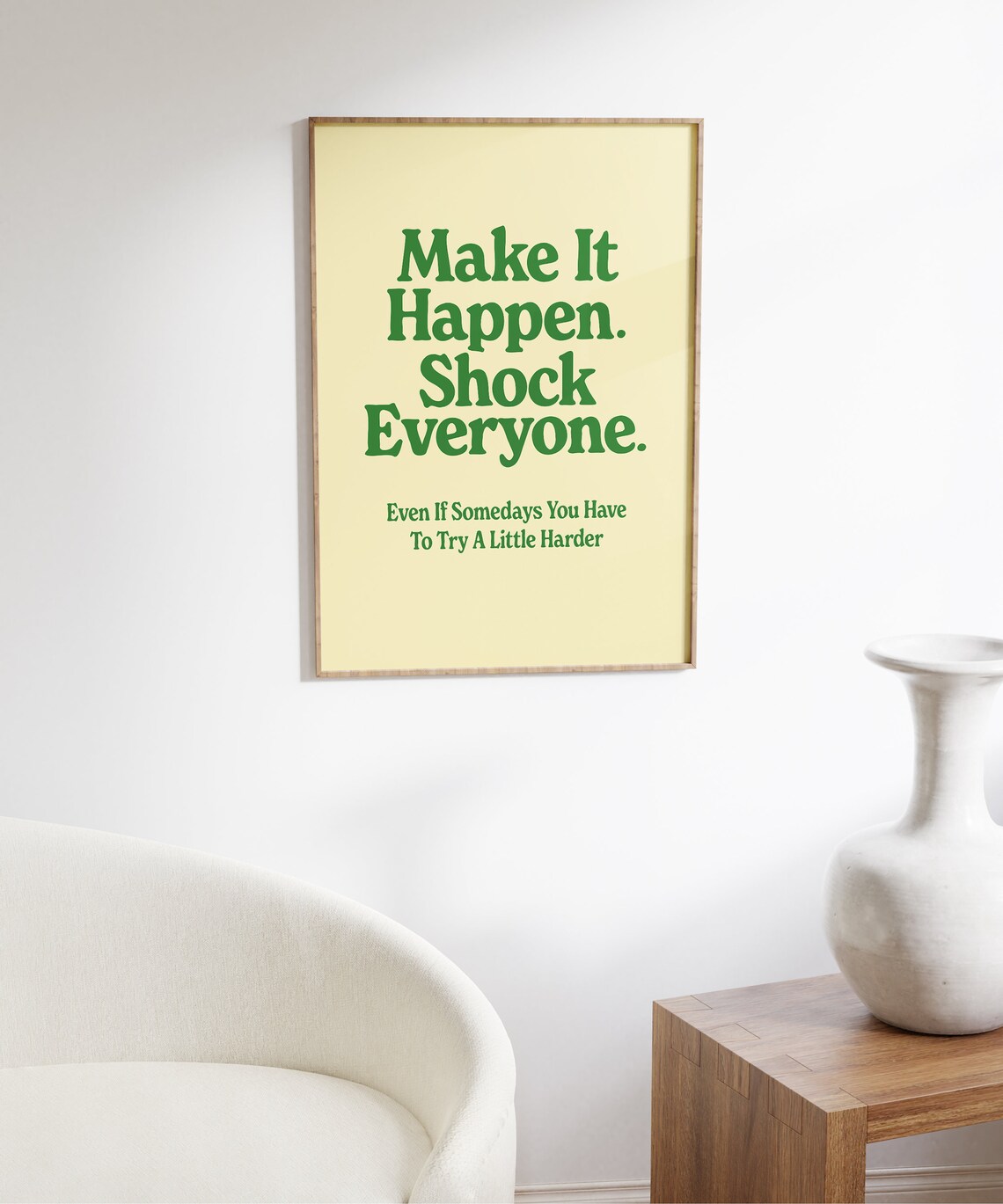 Make It Happen Quote Retro Motivational Poster - Image 5
