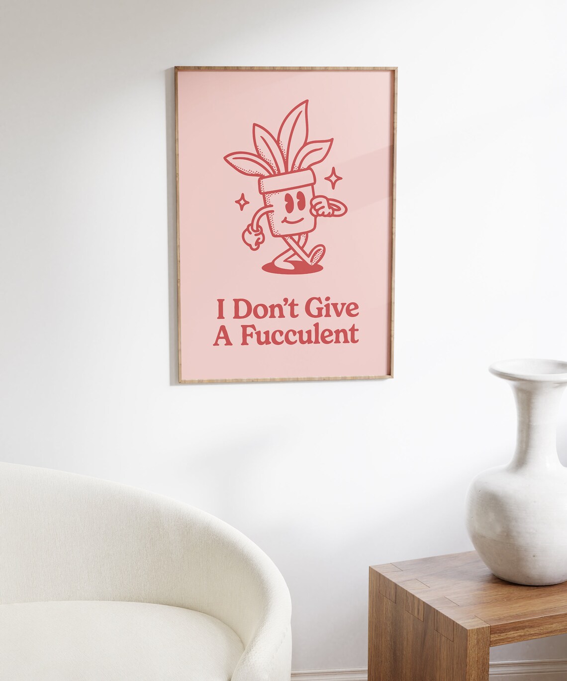 I Don't Give A Fucculent Funny Succulent Art Print - Image 5