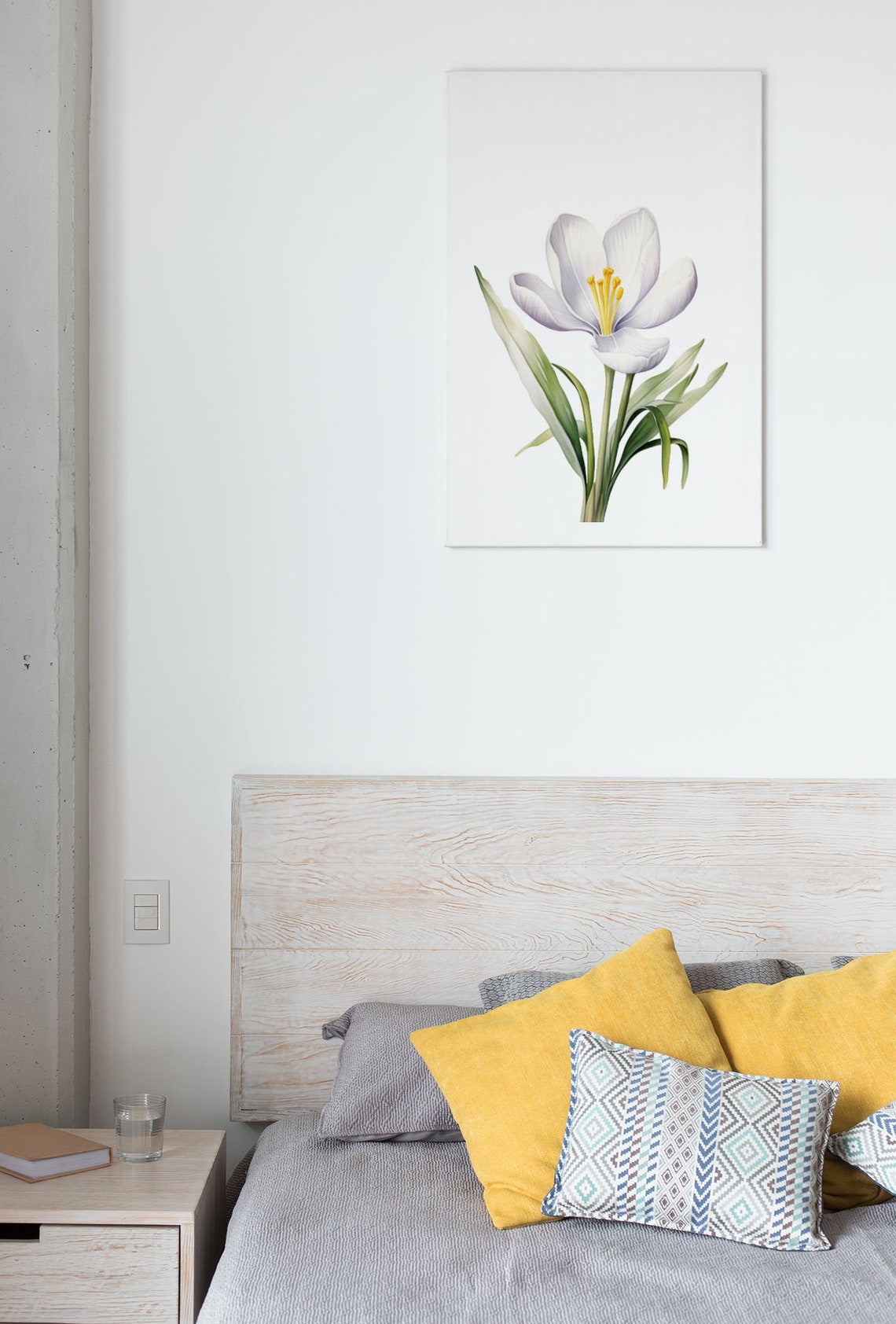 White Crocus Spring Blossoms Fresh Bright Watercolor Art Poster - Image 8