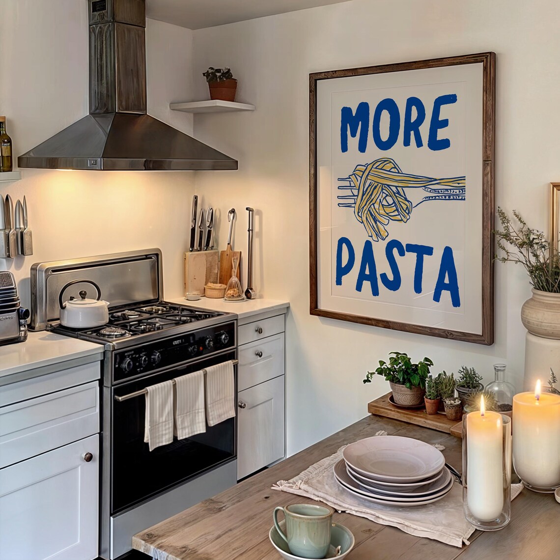 More Pasta Art Print, Pasta Night Wall Art - Image 3