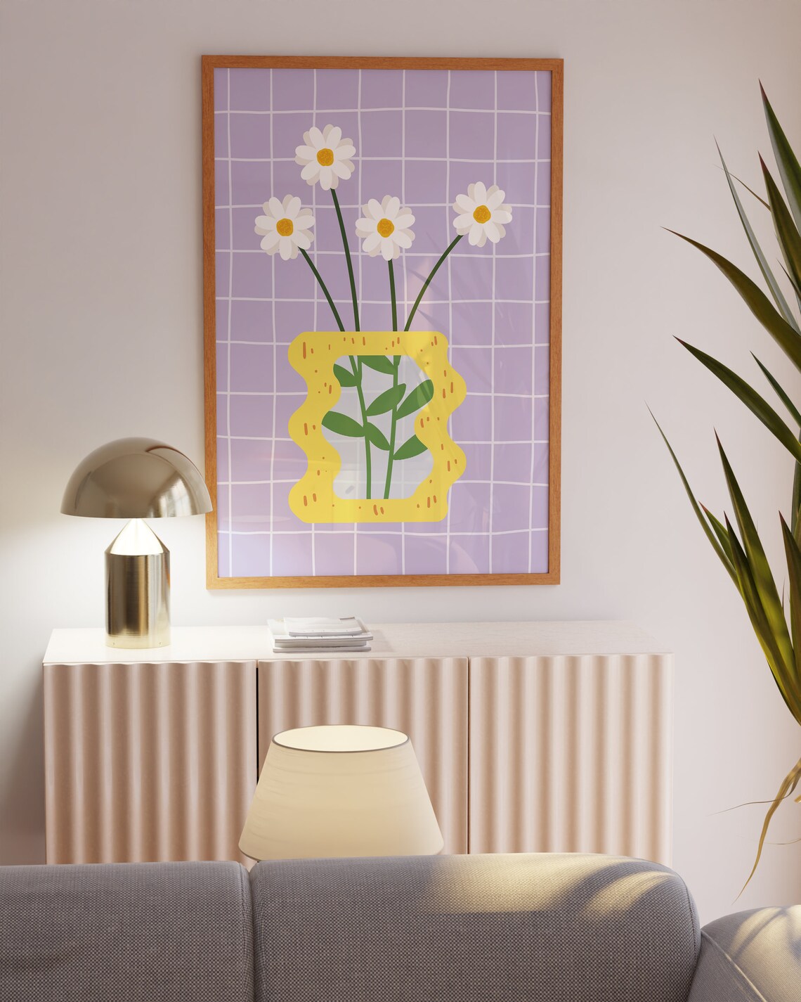 Flower Vase Art Print, Danish Pastel Decor - Image 3