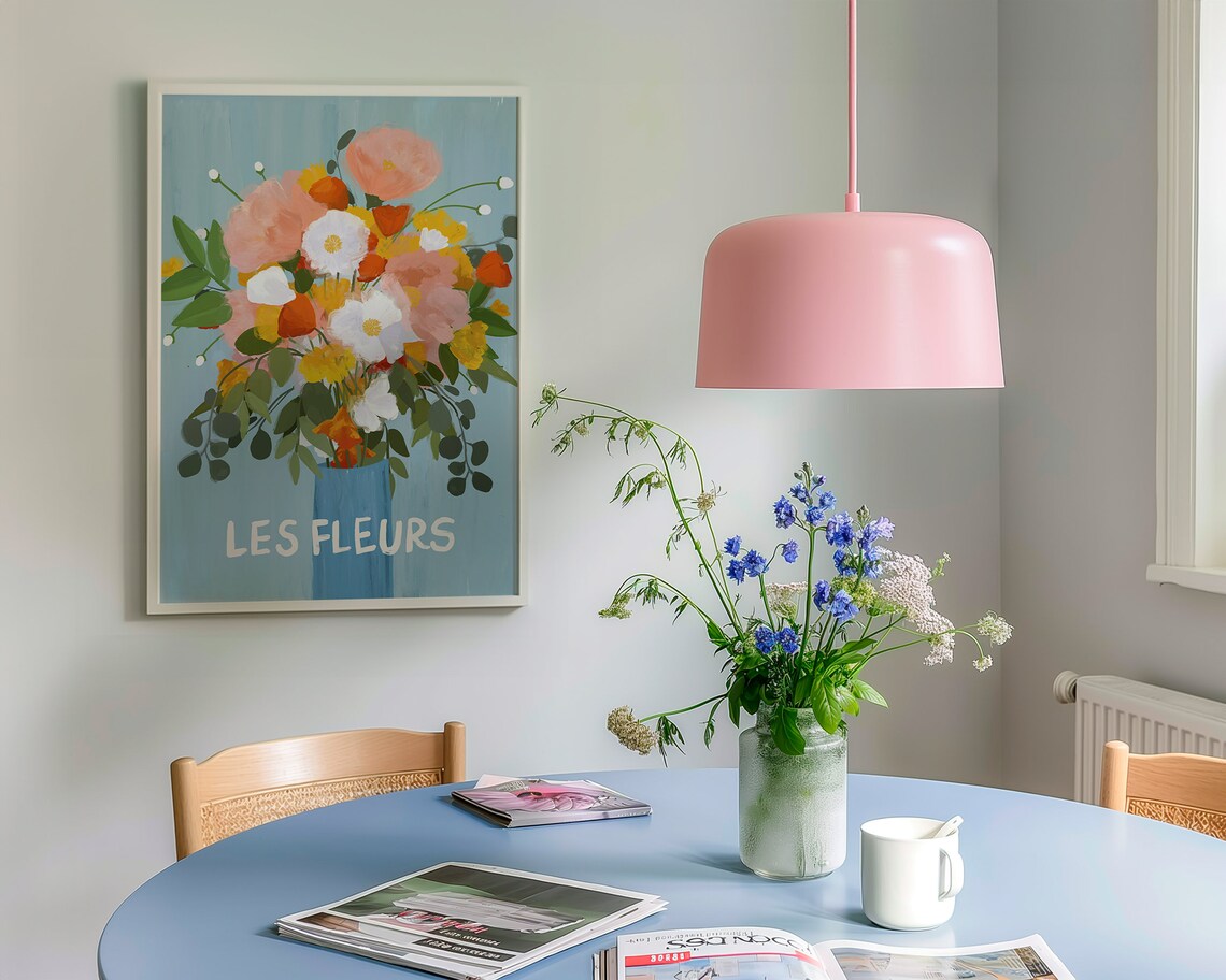 Les Fleurs Flower Bouquet Botanical Wall Print - Image 3