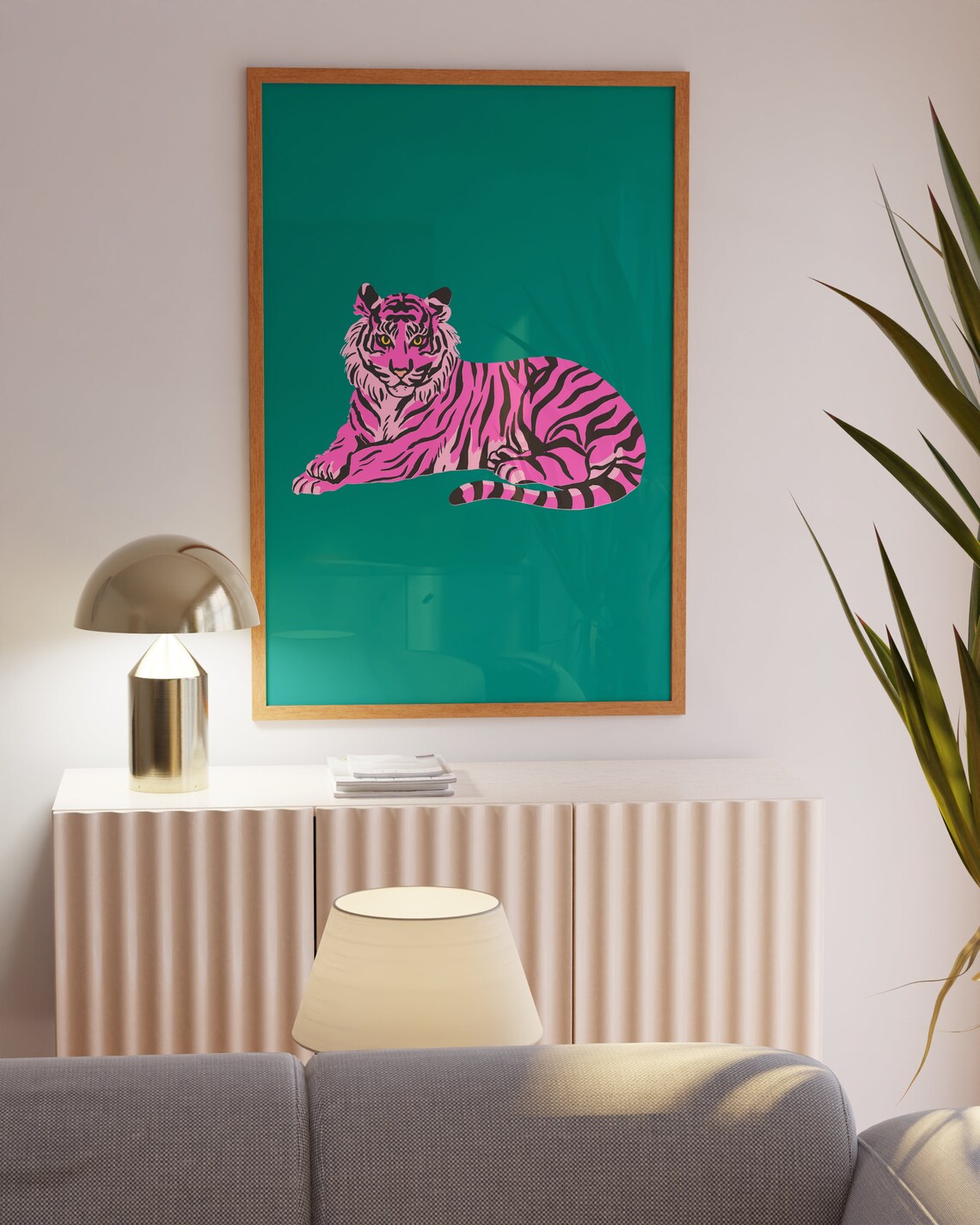 Tiger Green Leopard Feline Art Print, Big Cat - Image 6