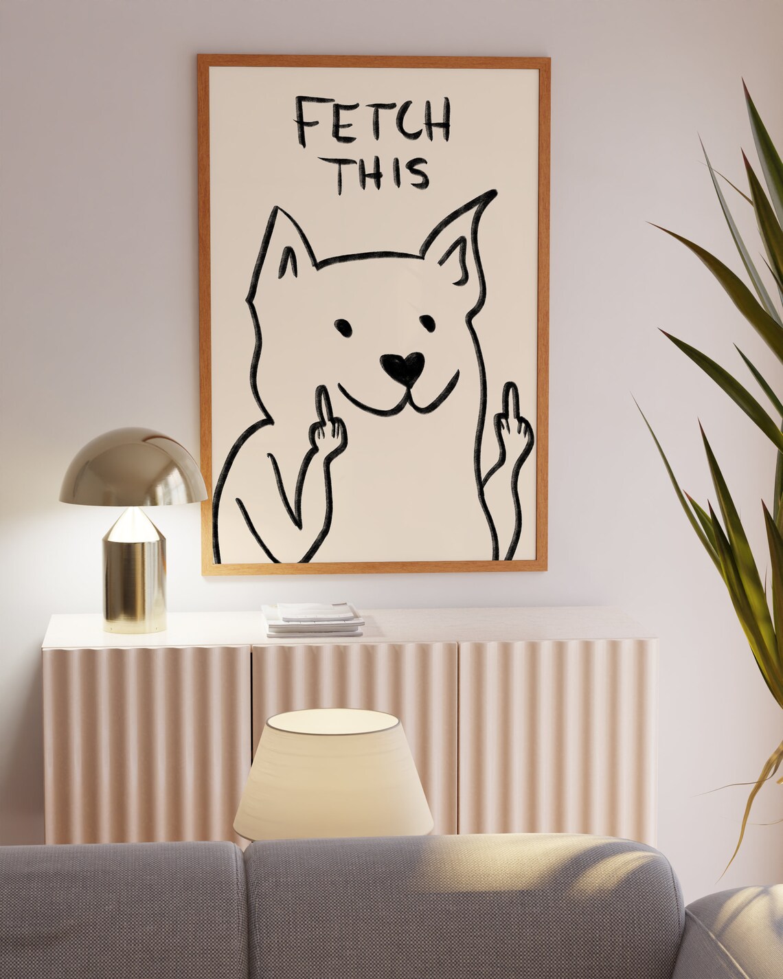 Fetch This Dog Art Print, Funny Y2K Room Decor - Image 6