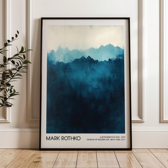 Mark Rothko Art Poster Home Decor Living Room Abstract Modern Exhibition Wall