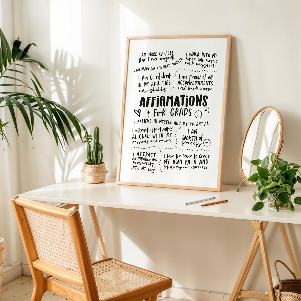 Graduation Affirmations, Motivational Print For Grads - Image 2
