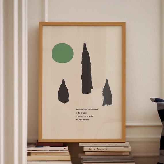 Poem Wall Art Joan Miro Poem Poster By Joan Miro Spanish Artist Modern Art Museum Exhibition Original Lithograph Art