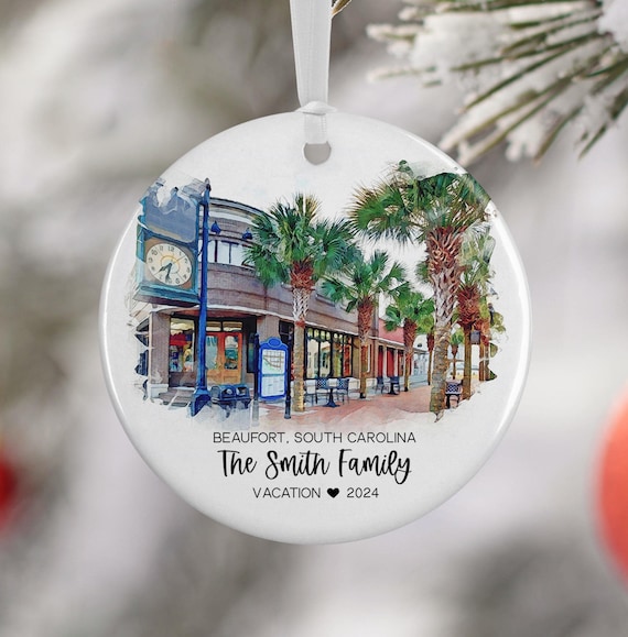 Beaufort South Carolina Family Vacation Watercolor Keepsake Print
