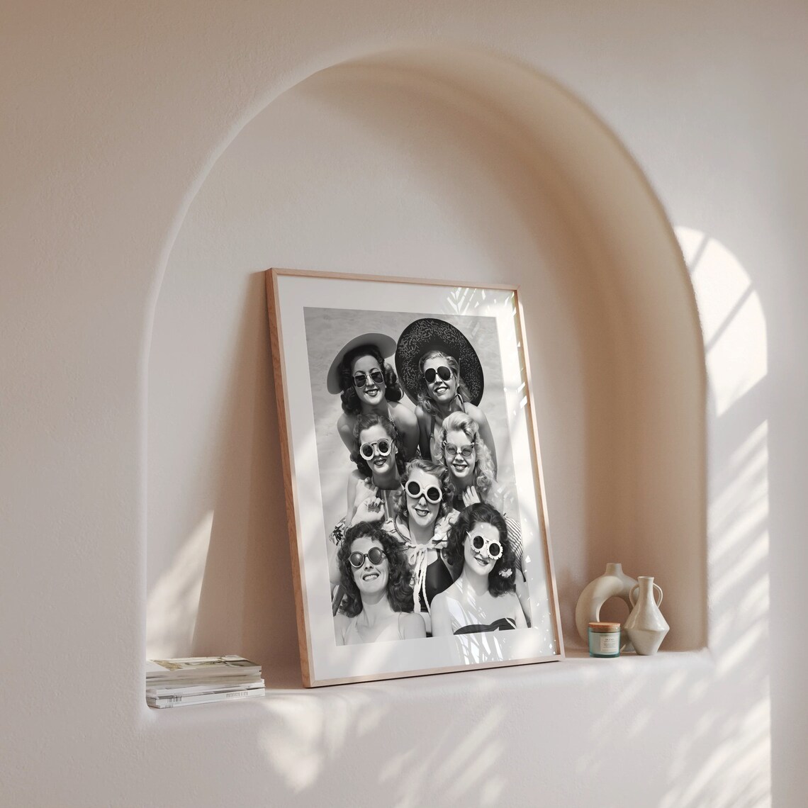 Beach Girls Wearing Sunglasses, Vintage Beach Poster - Image 4