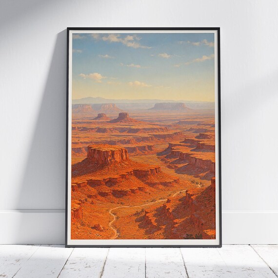 Canyonlands Desert Vista Poster Red Rock Mesas Utah National Park Art