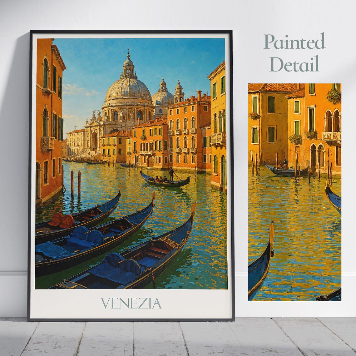 Venice Grand Canal Gondolas and Santa Maria della Salute Poster