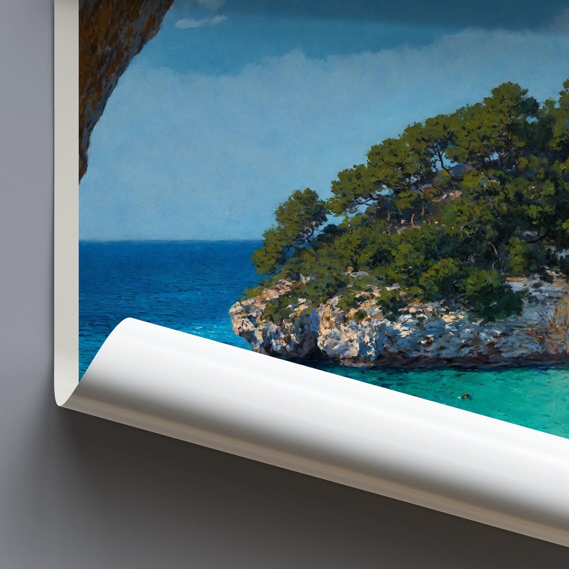 Gargano Turquoise Sea Cove Rock Arch Puglia Italy Travel Poster - Image 3