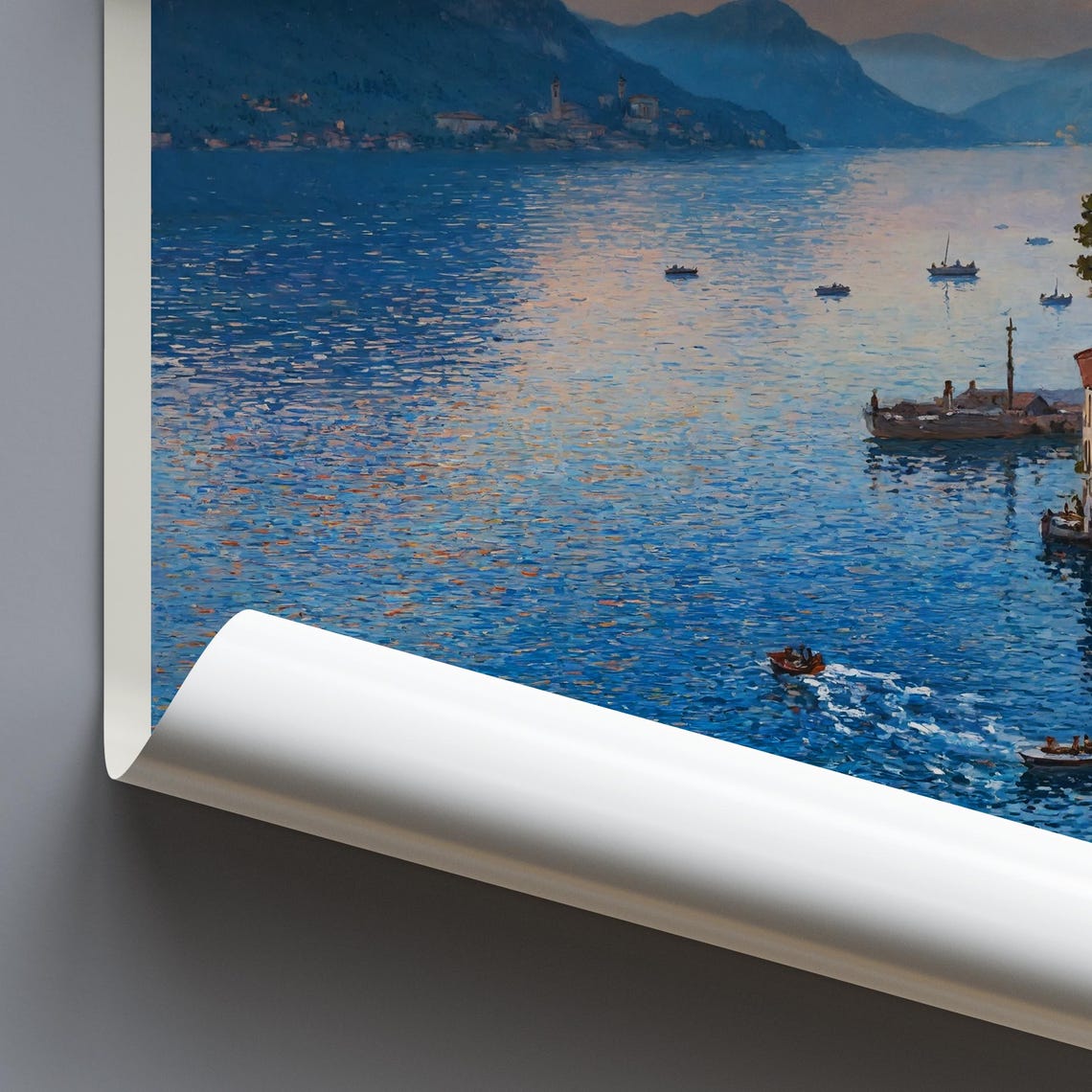 Lago di Como Lakeside Villa Terrace Garden Italy Travel Poster - Image 3