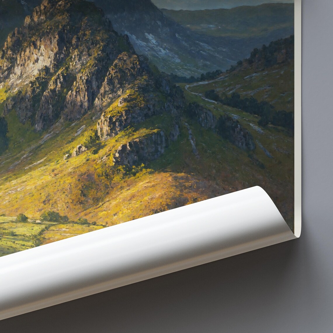 Lake District England Green Fells Valley Langdale Hiking Poster - Image 3
